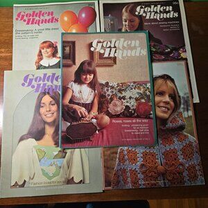 Golden Hands weekly magazine Part 21-25 Vol 2 Knitting Dressmaking Needlecraft